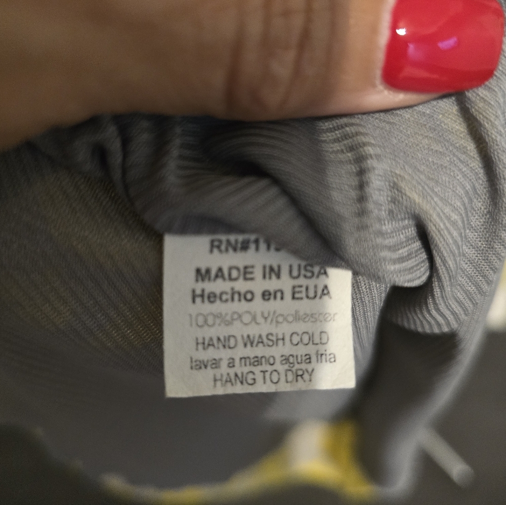 Francesca’s Yellow & Gray Sleeveless Mini Dress Women’s Size Small - Picture 4 of 6